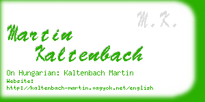 martin kaltenbach business card